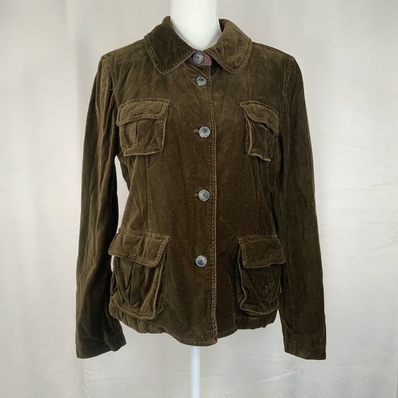 Ann Taylor LOFT Jackets & Blazers - Ann Taylor LOFT // Green Velvet Quilted Coat, Size L